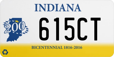 IN license plate 615CT