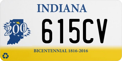 IN license plate 615CV