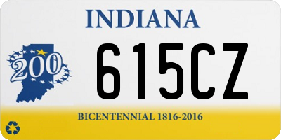 IN license plate 615CZ