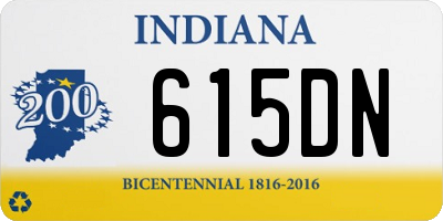 IN license plate 615DN