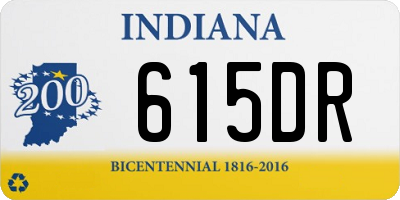 IN license plate 615DR