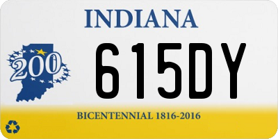 IN license plate 615DY