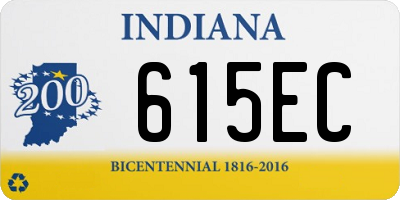 IN license plate 615EC