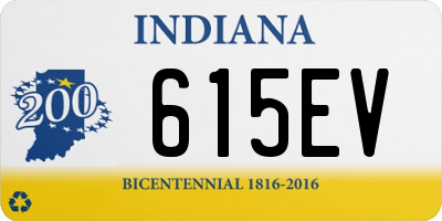 IN license plate 615EV