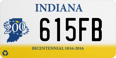 IN license plate 615FB