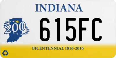 IN license plate 615FC