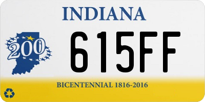 IN license plate 615FF