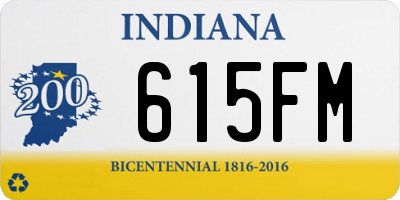 IN license plate 615FM