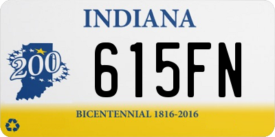 IN license plate 615FN