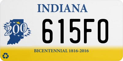 IN license plate 615FO