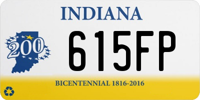 IN license plate 615FP