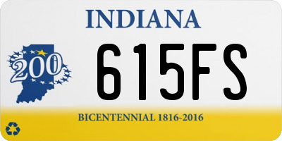 IN license plate 615FS