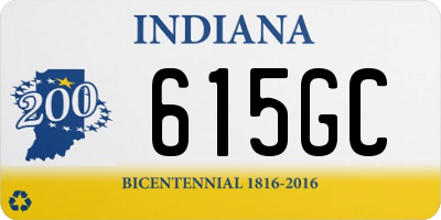 IN license plate 615GC