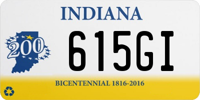 IN license plate 615GI