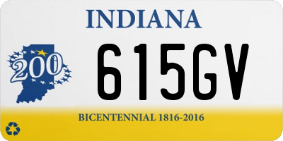 IN license plate 615GV