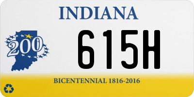 IN license plate 615H