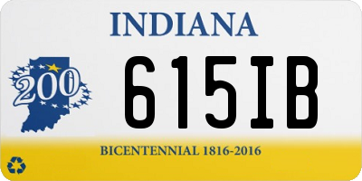 IN license plate 615IB
