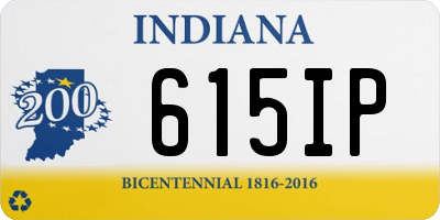 IN license plate 615IP