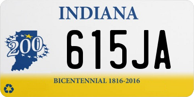 IN license plate 615JA