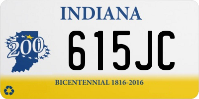 IN license plate 615JC