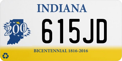 IN license plate 615JD