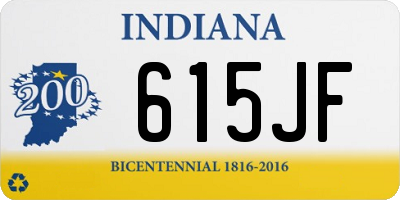 IN license plate 615JF