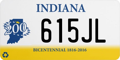 IN license plate 615JL