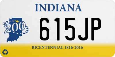 IN license plate 615JP