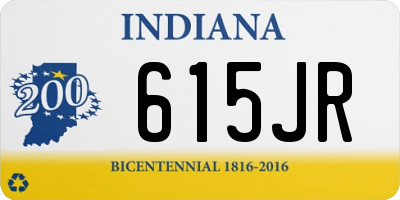IN license plate 615JR
