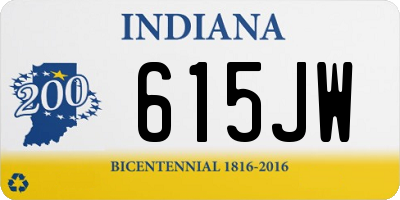 IN license plate 615JW