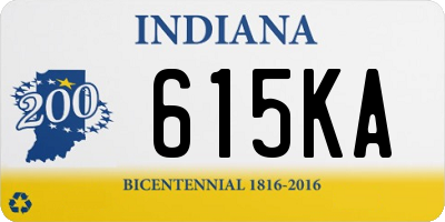 IN license plate 615KA