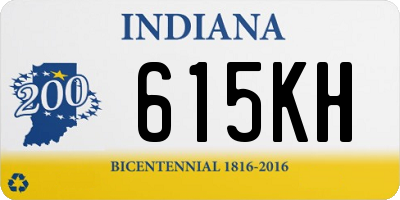 IN license plate 615KH