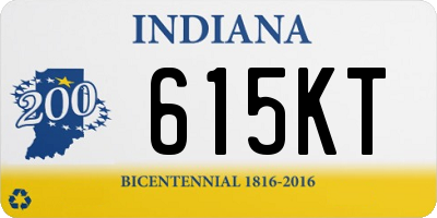 IN license plate 615KT