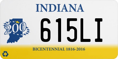 IN license plate 615LI