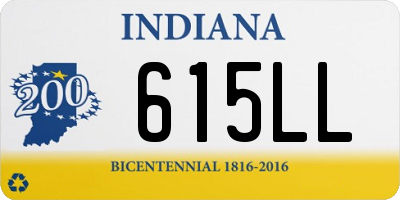 IN license plate 615LL