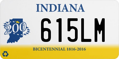 IN license plate 615LM