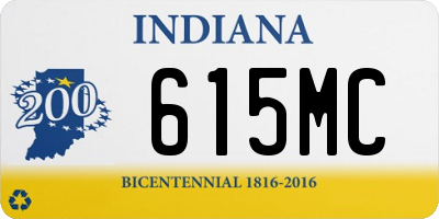 IN license plate 615MC