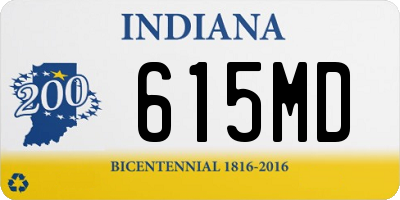 IN license plate 615MD