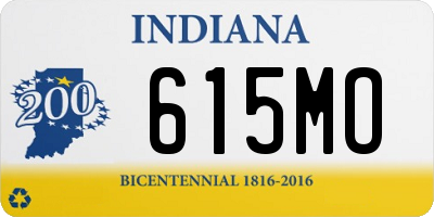IN license plate 615MO