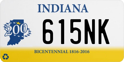 IN license plate 615NK