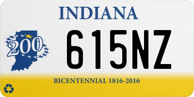 IN license plate 615NZ