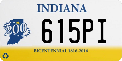 IN license plate 615PI