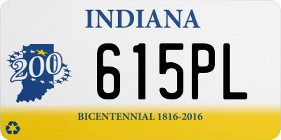 IN license plate 615PL