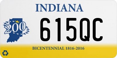 IN license plate 615QC