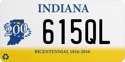 IN license plate 615QL