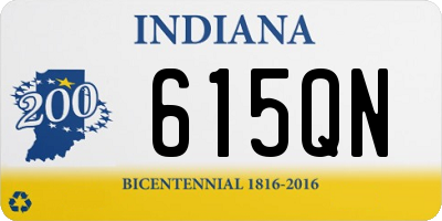 IN license plate 615QN