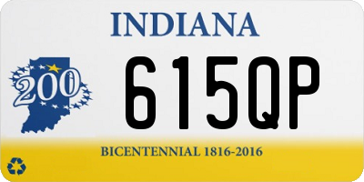 IN license plate 615QP