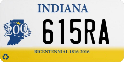 IN license plate 615RA