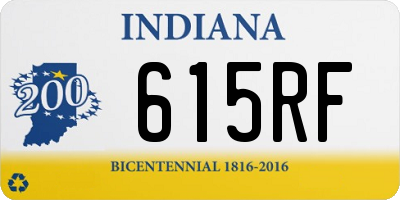 IN license plate 615RF