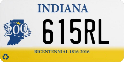 IN license plate 615RL